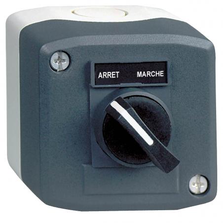 Harmony boite 1 bouton tournant diam. 22 à manette 1F SCHNEIDER XALD132