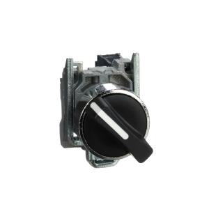 Harmony XB4 bouton tournant manette diam. 22 2 pos fix noir 1F vis étrier SCHNEIDER XB4BD21 2