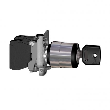 Harmony XB4 bouton à clé 455 diam. 22 2 pos fix retr G 1F vis étrier SCHNEIDER XB4BG21