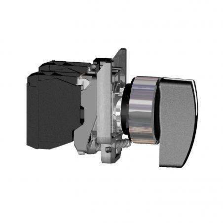 Harmony XB4 bouton tournant à crosse diam. 22 3 pos rap C noir 2F vis étr SCHNEIDER XB4BJ53