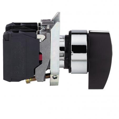 Harmony XB4 bouton tournant à crosse diam. 22 3 pos rap C noir 2F vis étr SCHNEIDER XB4BJ53