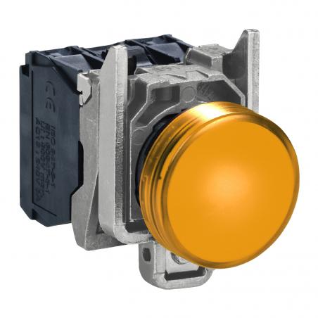 Harmony XB4 voyant lumineux BA9s diam. 22 orange direct 250V max vis étrier SCHNEIDER XB4BV65