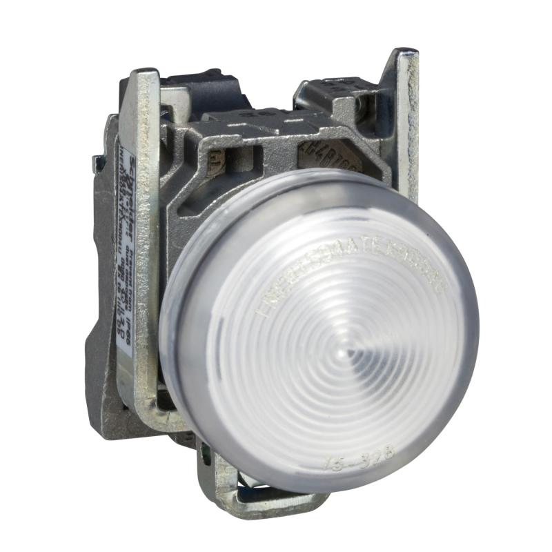 Harmony XB4 voyant lumineux DEL diam. 22 blanc 24V vis étrier SCHNEIDER XB4BVB1