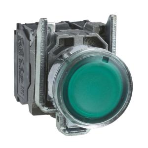 Harmony XB4 poussoir lumineux LED 1F+1O vert diam. 22 24VACDC SCHNEIDER XB4BW33B5 2