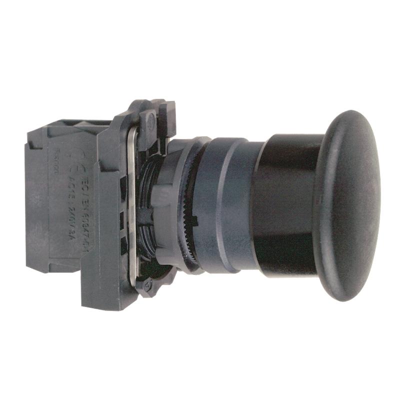 Harmony XB5 bouton poussoir à impulsion coup de poing diam. 40 noir 1F vis SCHNEIDER XB5AC21