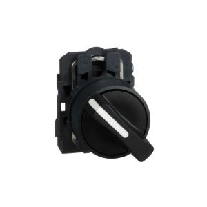 Harmony XB5 bouton tournant manette diam. 22 2 pos fix noir 1F vis étrier SCHNEIDER XB5AD21