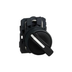 Harmony XB5 bouton tournant manette diam. 22 2 pos fix noir 1F vis étrier SCHNEIDER XB5AD21 2