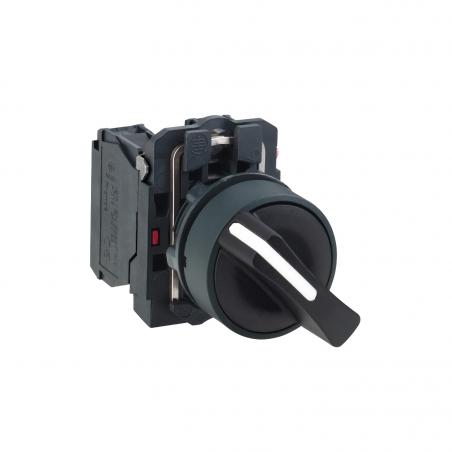 Harmony XB5 bouton tournant manette diam. 22 2 pos fix noir 1O+1F vis étr SCHNEIDER XB5AD25