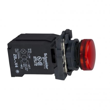 Harmony XB5 voyant lumineux BA9s diam. 22 rouge 230V vis étrier SCHNEIDER XB5AV44