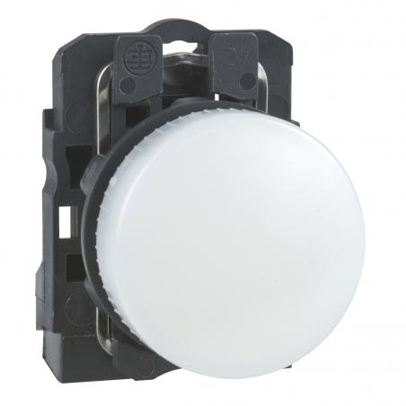 Harmony XB5 voyant lumineux DEL diam. 22 blanc 24V vis étrier SCHNEIDER XB5AVB1