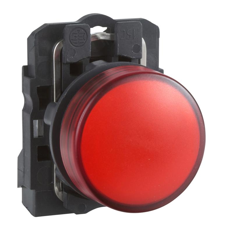 Harmony XB5 voyant lumineux DEL diam. 22 rouge 24V vis étrier SCHNEIDER XB5AVB4