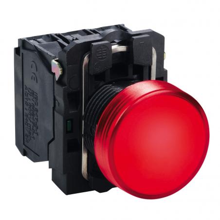 Harmony XB5 voyant lumineux DEL diam. 22 rouge 24V vis étrier SCHNEIDER XB5AVB4