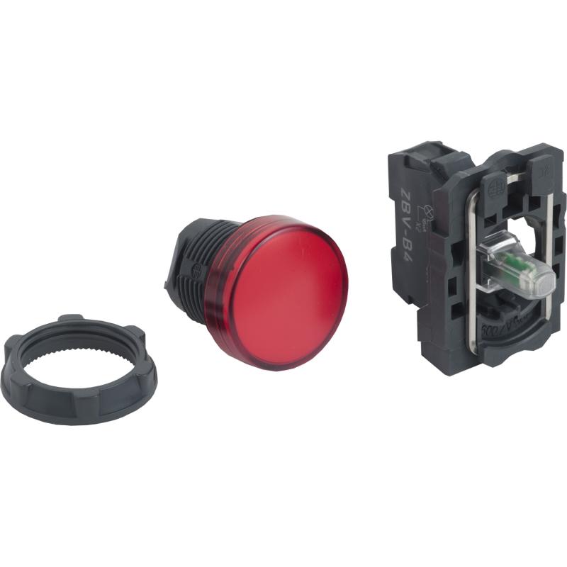 Harmony XB5 voyant lumineux DEL diam. 22 rouge 24V vis étrier SCHNEIDER XB5AVB4