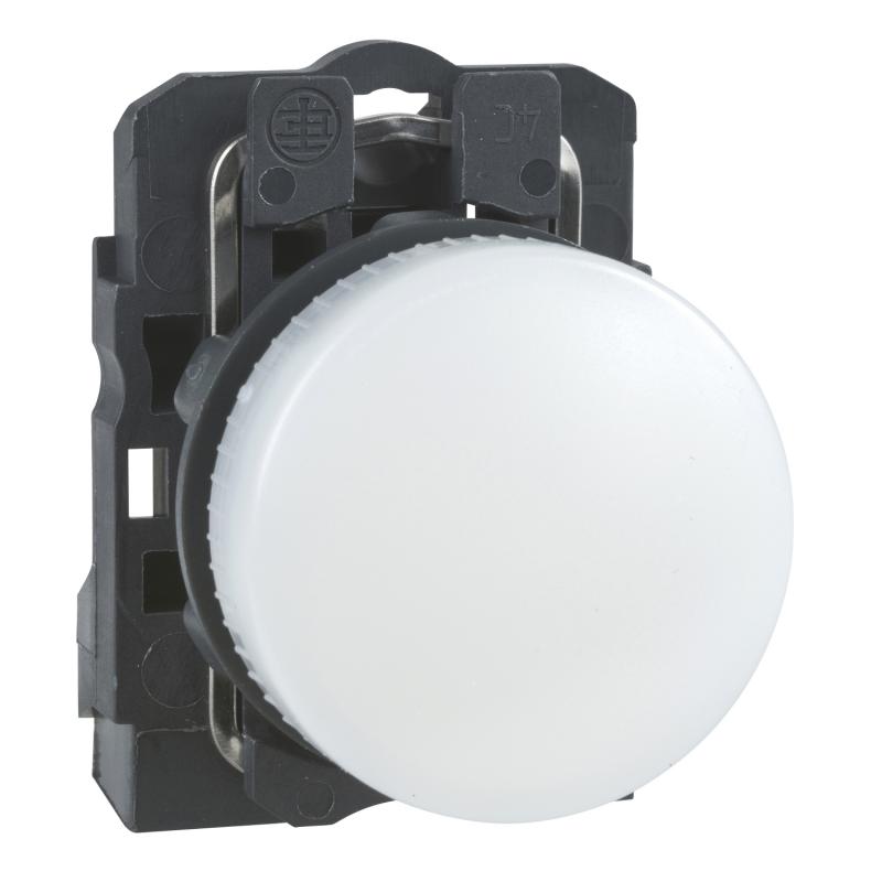 Harmony XB5 voyant lumineux DEL diam. 22 blanc 230V vis étrier SCHNEIDER XB5AVM1