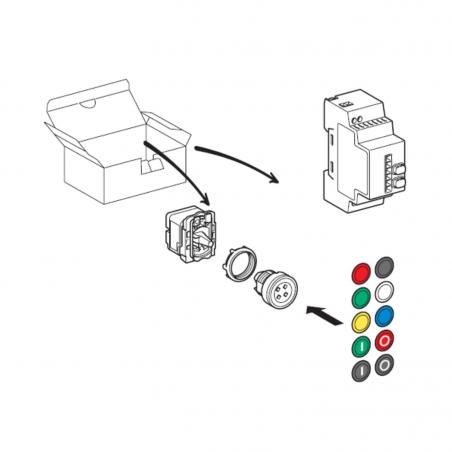 Harmony pack sans pile & sans fil mobile diam. 22 récepteur programmable 24-240Vac SCHNEIDER XB5RMA04
