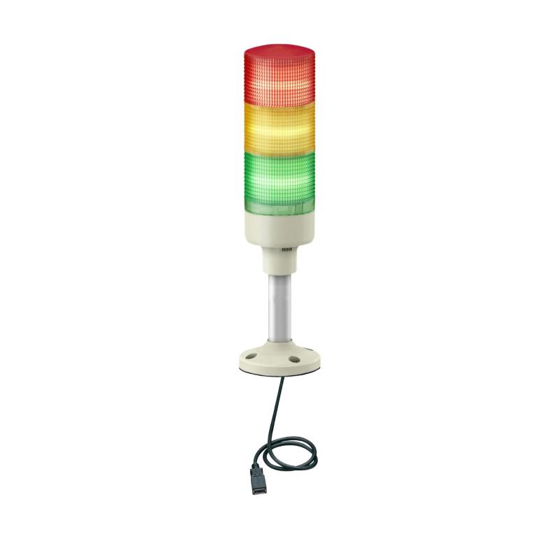 Harmony colonne de signal. DEL multicolore USB diam. 60mm socle fix. buzzer SCHNEIDER XVGU3SHAV