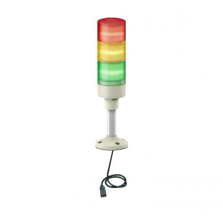 Harmony colonne de signal. DEL multicolore USB diam. 60mm socle fix. buzzer SCHNEIDER XVGU3SHAV