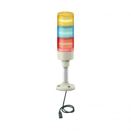 Harmony colonne de signal. DEL multicolore USB diam. 60mm socle fix. buzzer SCHNEIDER XVGU3SHAV
