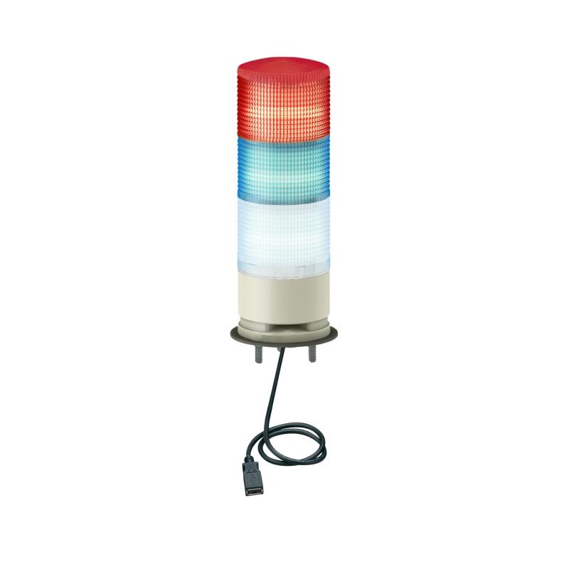 Harmony colonne de signal. DEL multicolore USB diam. 60mm buzzer SCHNEIDER XVGU3SWV