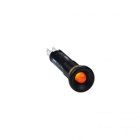 Harmony XVL voyant LED diam. 8 orange 24V col noire cosses Faston SCHNEIDER XVLA135
