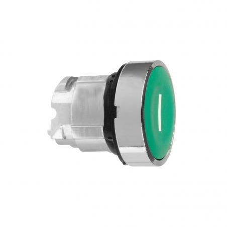 Harmony XB4 tête bouton poussoir affleurant diam. 22 vert texte 'I' SCHNEIDER ZB4BA331