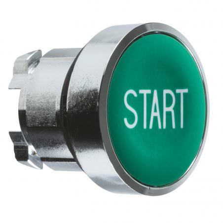 Harmony XB4 tête bouton poussoir affleurant diam. 22 vert texte 'START' SCHNEIDER ZB4BA333