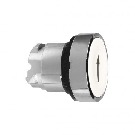Harmony XB4 tête bouton poussoir affleurant diam. 22 blanc texte '?' SCHNEIDER ZB4BA334