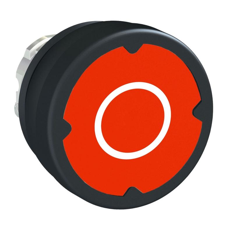 Harmony tête de BP diam. 37 IP69K diam. 22 rouge avec marquage O SCHNEIDER ZB4BC48021