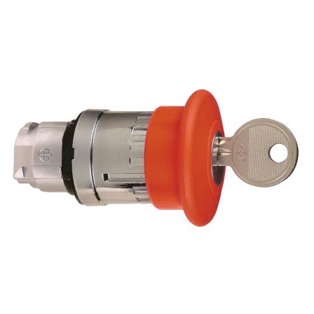 Harmony XB4 tête bouton arrêt urgence diam. 40 à clé 458A rouge SCHNEIDER ZB4BS94410