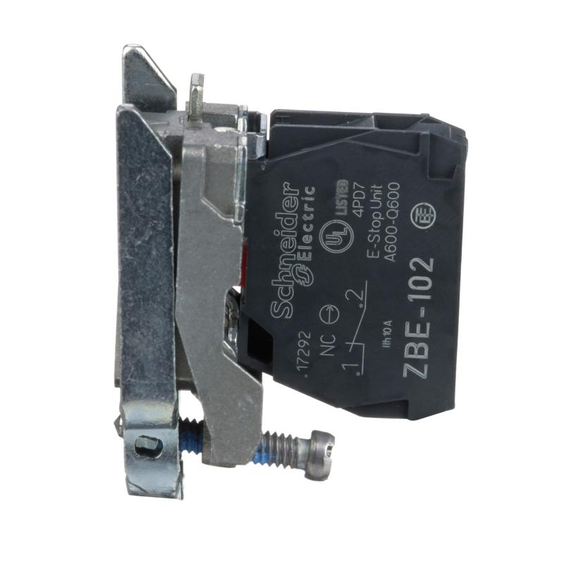 Harmony XB4 corps de bouton 1O raccordement vis-étrier SCHNEIDER ZB4BZ102