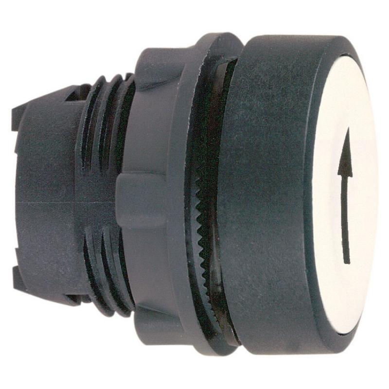 Harmony XB5 tête bouton poussoir affleurant diam. 22 blanc texte '?' SCHNEIDER ZB5AA334
