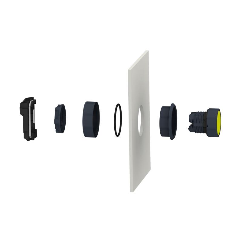 Harmony XB5 kit de montage encastré diam. 22 pour BP et voyant lumineux SCHNEIDER ZB5AZ021