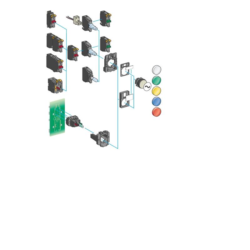 Harmony collier de fixation pr support de plaquette de circuit imprimé XB5-B SCHNEIDER ZB5AZ079