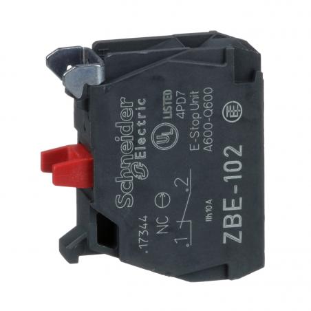 Harmony bloc contact 1O raccordement vis-étrier SCHNEIDER ZBE102