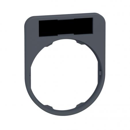 Harmony porte-étiquette plate 30x40 plastique noir avec étiq 8x27 vierge SCHNEIDER ZBY2101