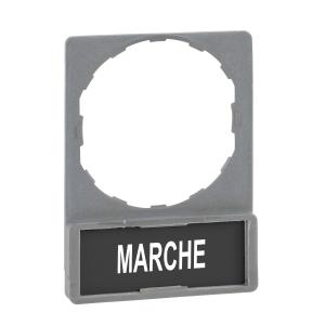 Harmony porte-étiquette plate 30x40 plastique gris avec étiq 8x27 MARCHE SCHNEIDER ZBY2103C0 2