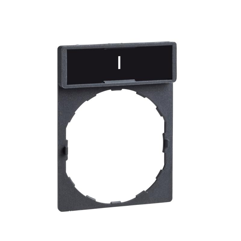 Harmony porte-étiquette 30x40 + étiquette 'I' 8x27 blanc/noir SCHNEIDER ZBY2147