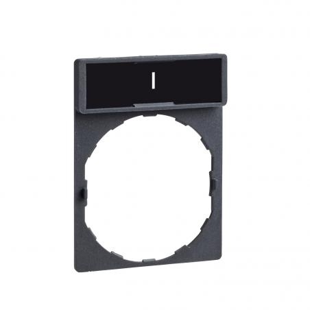 Harmony porte-étiquette 30x40 + étiquette 'I' 8x27 blanc/noir SCHNEIDER ZBY2147