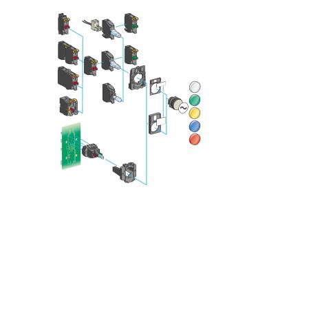 Harmony porte-étiquette 30x40 + étiquette 'I' 8x27 blanc/noir SCHNEIDER ZBY2147