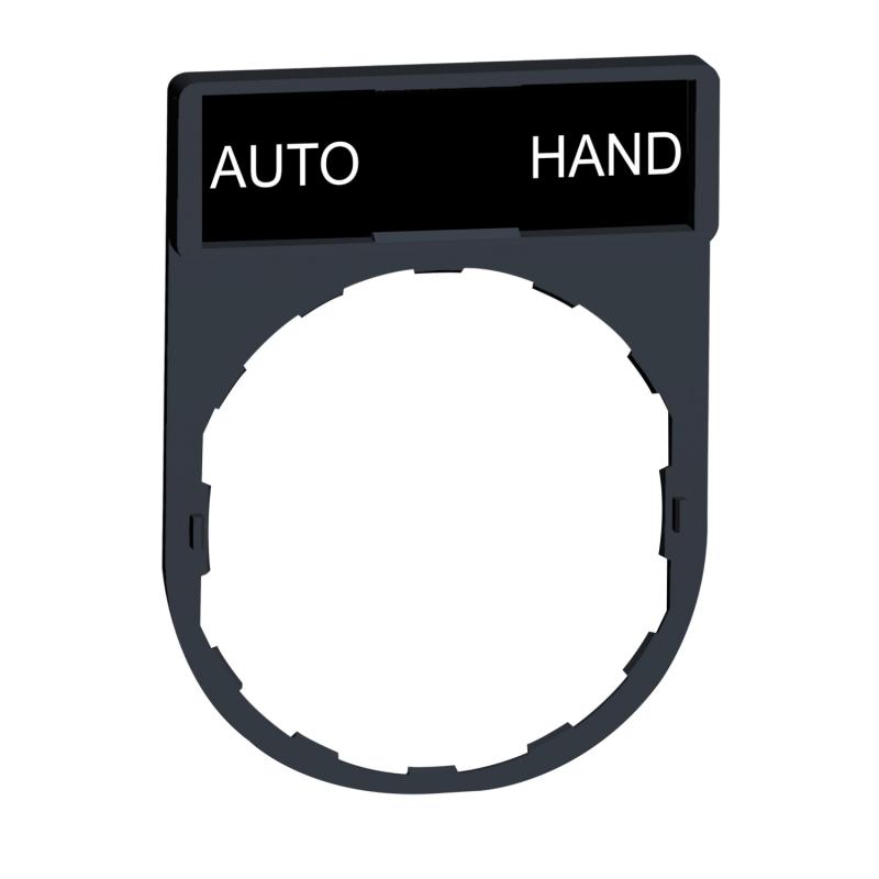 Harmony porte étiquette 30 x 40 mm standard diam. 22 avec étiquette AUTO-HAND SCHNEIDER ZBY2364