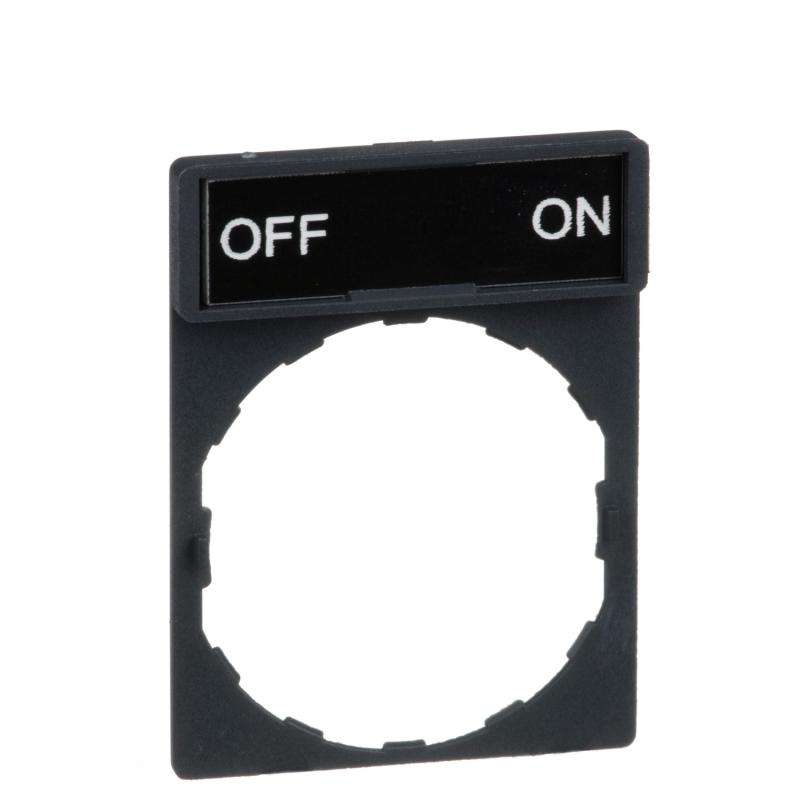 Harmony porte étiquette 30 x 40 mm standard diam. 22 avec étiquette OFF-ON SCHNEIDER ZBY2367