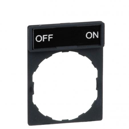 Harmony porte étiquette 30 x 40 mm standard diam. 22 avec étiquette OFF-ON SCHNEIDER ZBY2367