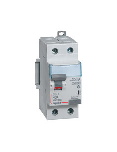 Interrupteur différentiel DX³-ID arrivée haute et départ bas à vis 2 Pôles 230V~ 25A type F HPI 30mA 2 modules LEGRAND 411590