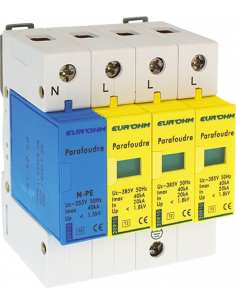 Parafoudre 3P+N T2, Imax 40kA, In 20kA EUR'OHM 20910