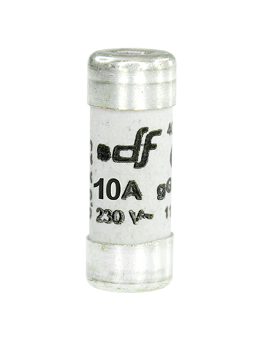 Lot de 10 Fusible 10A sans voyant gF8,5x23 EUR'OHM 27110