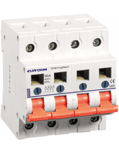 Interrupteur 4P 100A AC22A à coup. plein. vis. EUR'OHM 30015