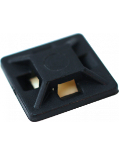 Lot de 100 Embase adhèsive 4,4 mm noire EUR'OHM 43142