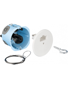 Boite centre cloisons sèches d67 AIR'm. fix.+fil.2m Arrimage intégré dans la boite EUR'OHM 53081