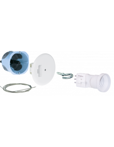 Kit centre cloisons sèches d67 E27 AIR'm. fix. Int.+fil.2m Arrimage intégré dans la boite EUR'OHM 53094