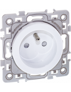 Lot de 100 SQUARE Prise de courant 2 postes + T blanc GRIF EUR'OHM 60259